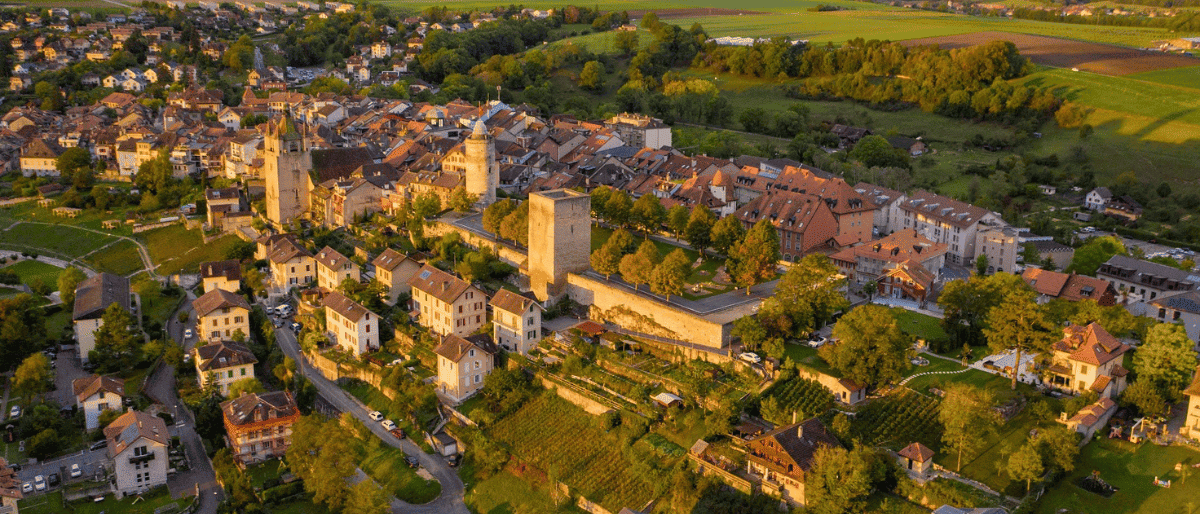 Ville de Orbe où nous faisons du débarras d'appartement.