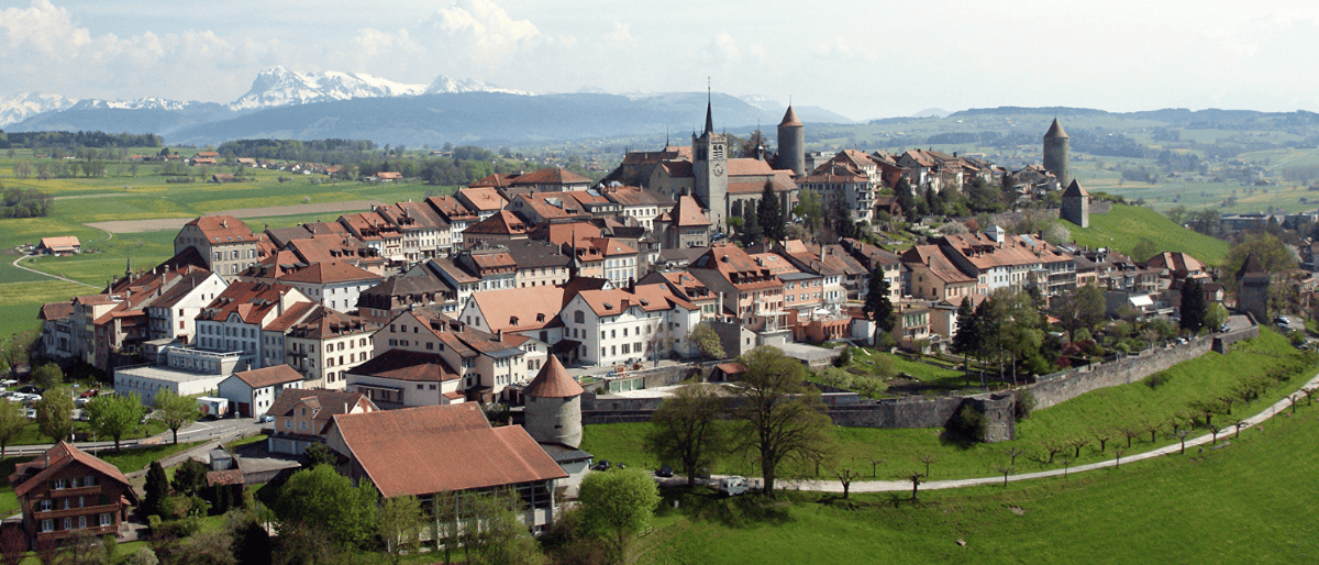 Ville de Romont où nous faisons du débarras d'appartement.