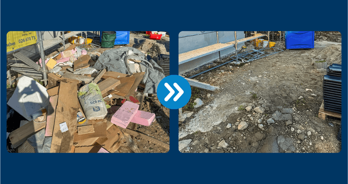 photo avant/après de notre entreprise de débarras à Lausanne