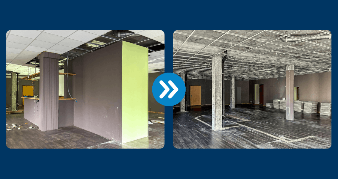 photo avant/après de notre entreprise de débarras à Vevey