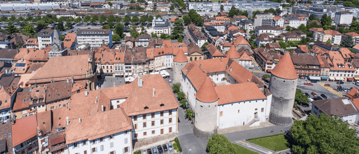 Ville de Yverdon-les-Bains où nous faisons du débarras d'entreprise.