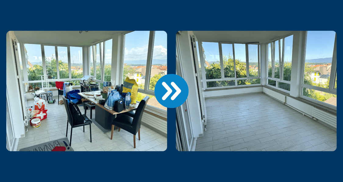 Intervention à Avenches pour un débarras d'appartement