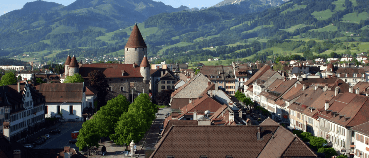Ville de Bulle où nous faisons du débarras de maison.